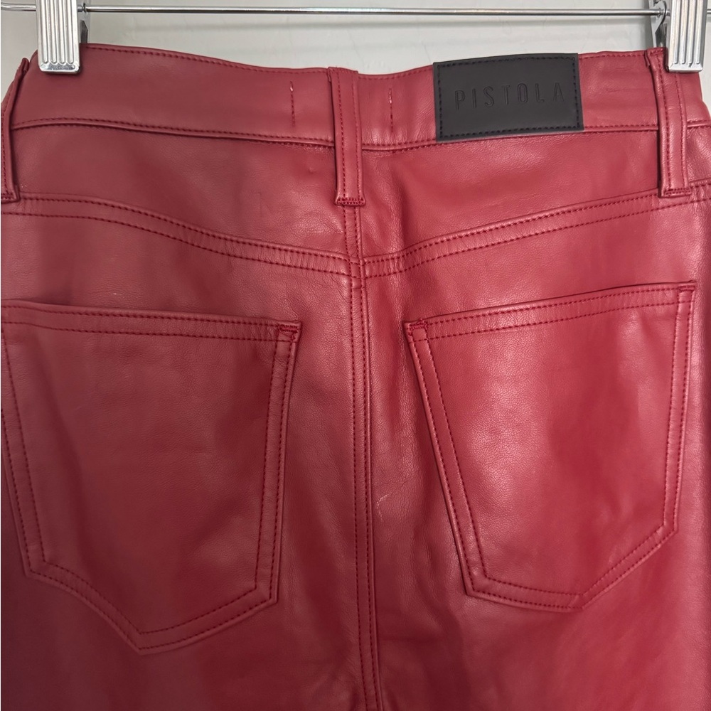 Pistola Burgundy Lennon Carmine High Rise Crop Women's Bootcut Pants | Size 26 - Picture 6 of 6